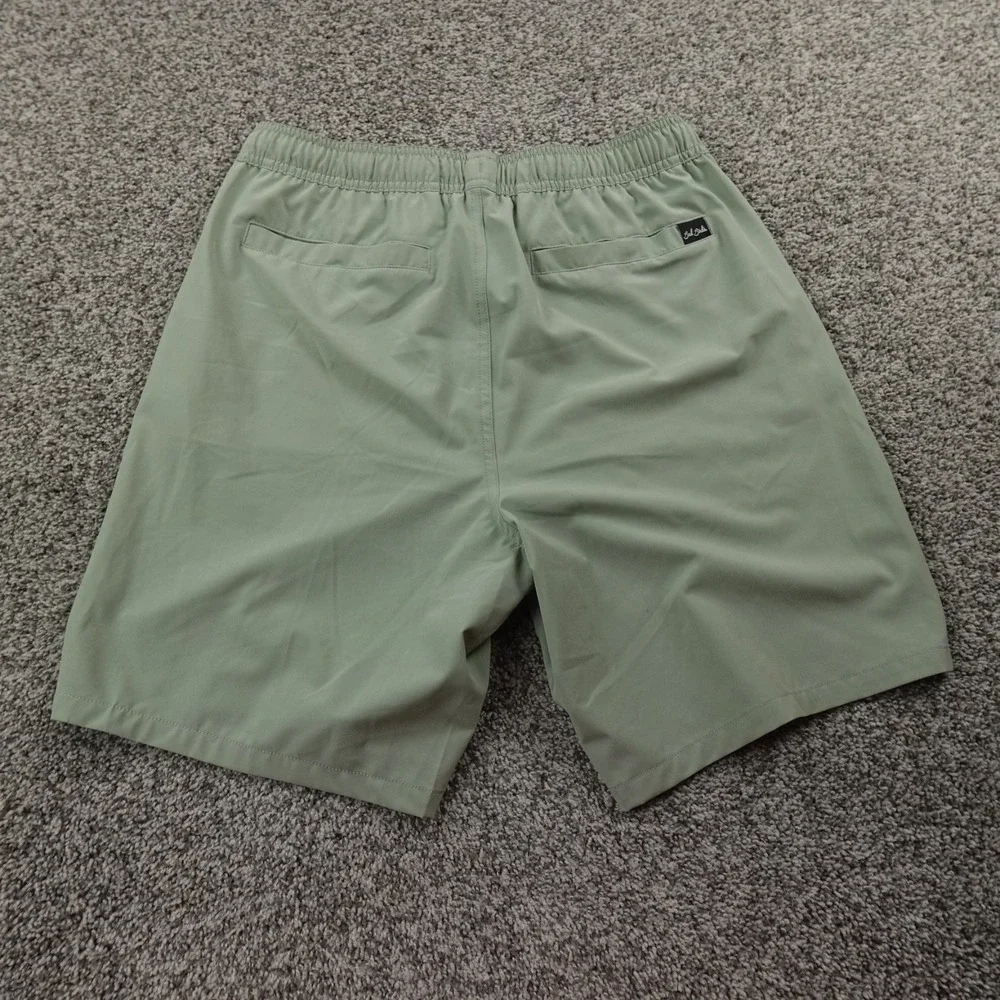 NEW Bad Birdie Shorts Mens S Blue Green Athletic Drawstring Performance Golf Dad